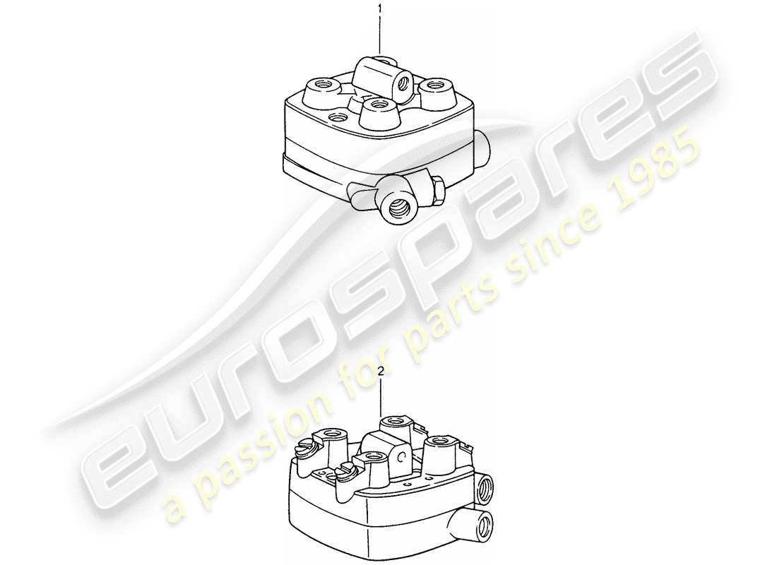 Porsche Replacement catalogue (2007) FUEL DISTRIBUTOR Part Diagram