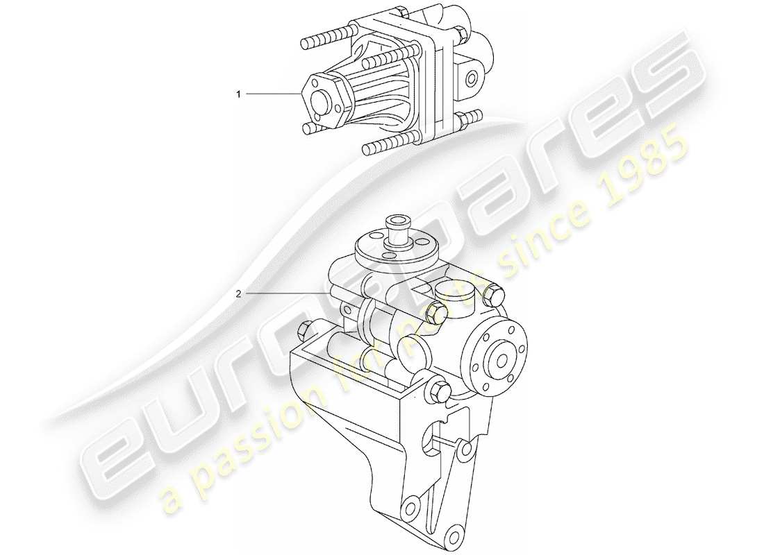 Porsche Replacement catalogue (2007) POWER-STEERING PUMP Part Diagram