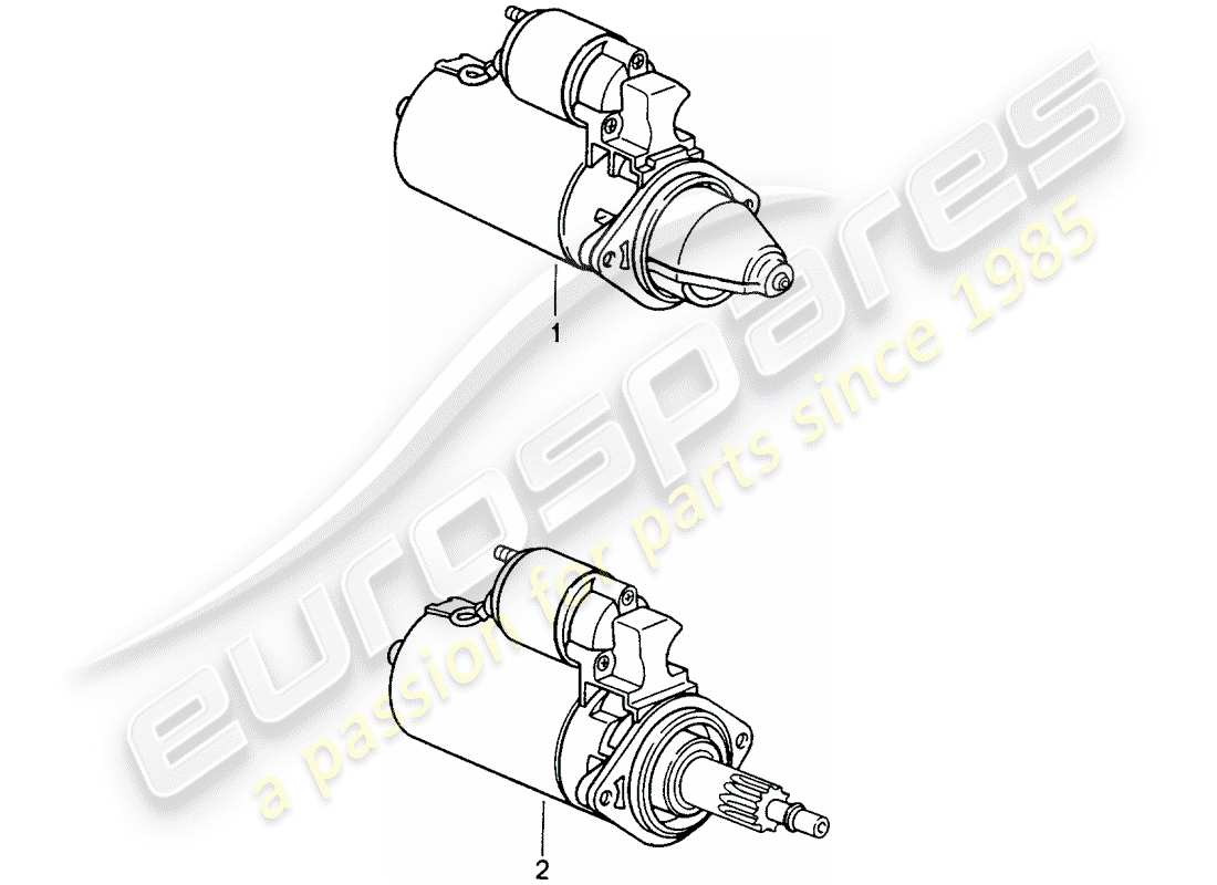 Porsche Replacement catalogue (2007) STARTER Part Diagram