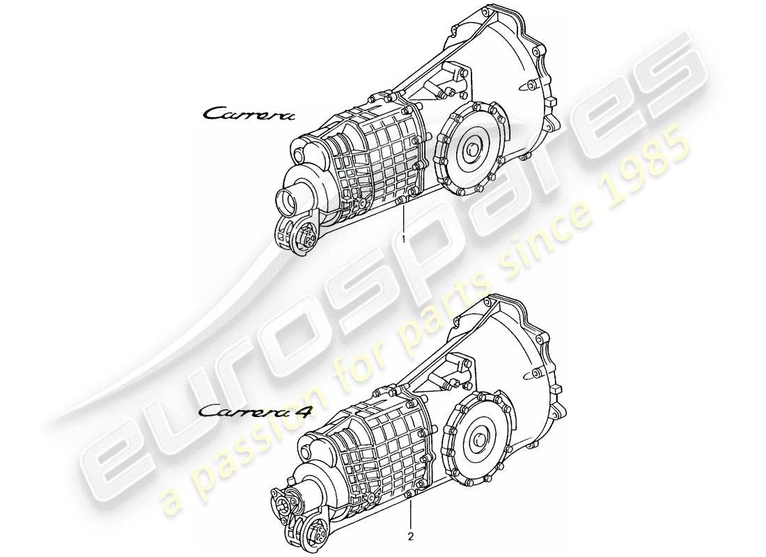 Porsche Replacement catalogue (2009) MANUAL GEARBOX Part Diagram