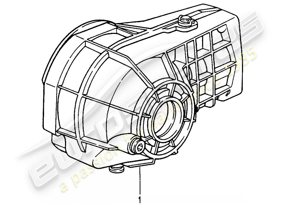 Porsche Replacement catalogue (2009) front axle differential Part Diagram