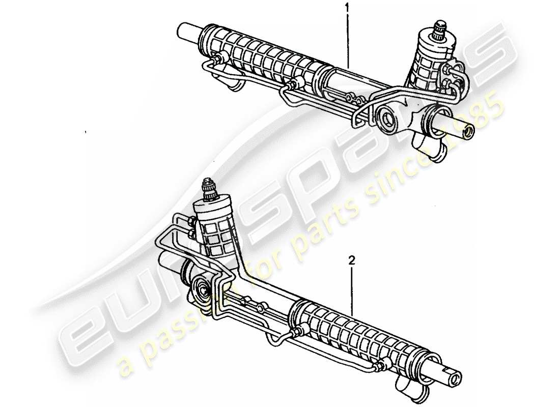 Porsche Replacement catalogue (2009) STEERING GEAR Part Diagram