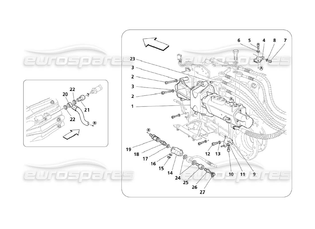 Maserati QTP. (2006) 4.2 Hydraulic Controls For F1 Gearbox Parts Diagram