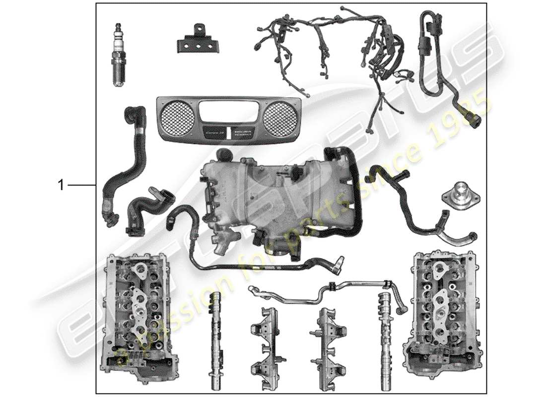 Porsche Tequipment 98X/99X (2020) engine Part Diagram