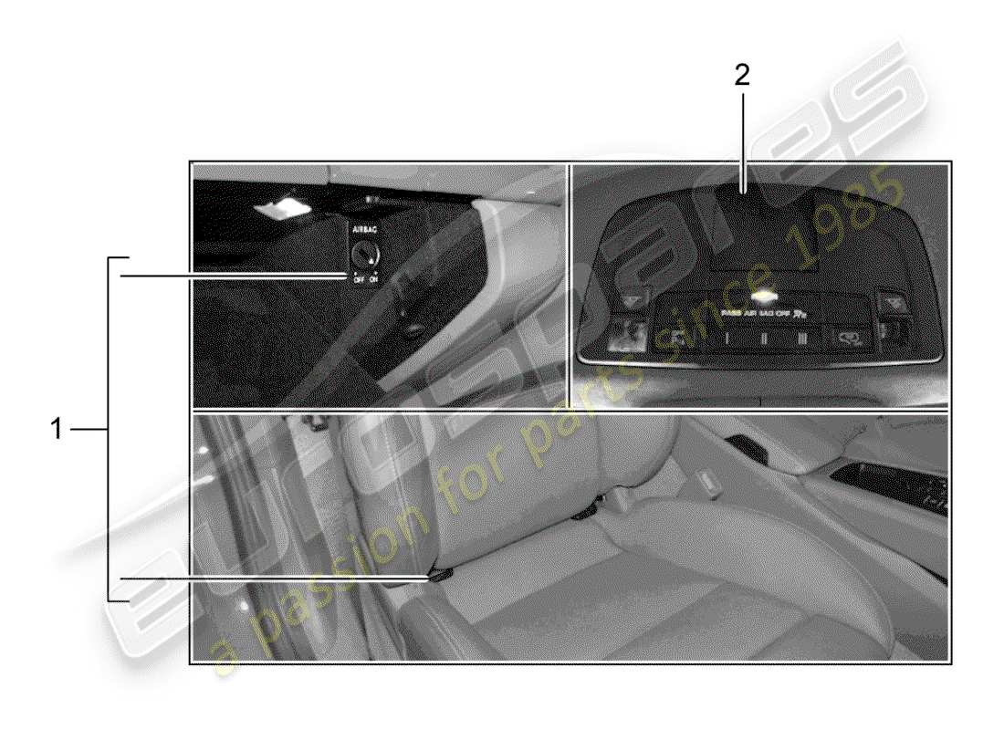 Porsche Tequipment 98X/99X (2020) child seat Part Diagram