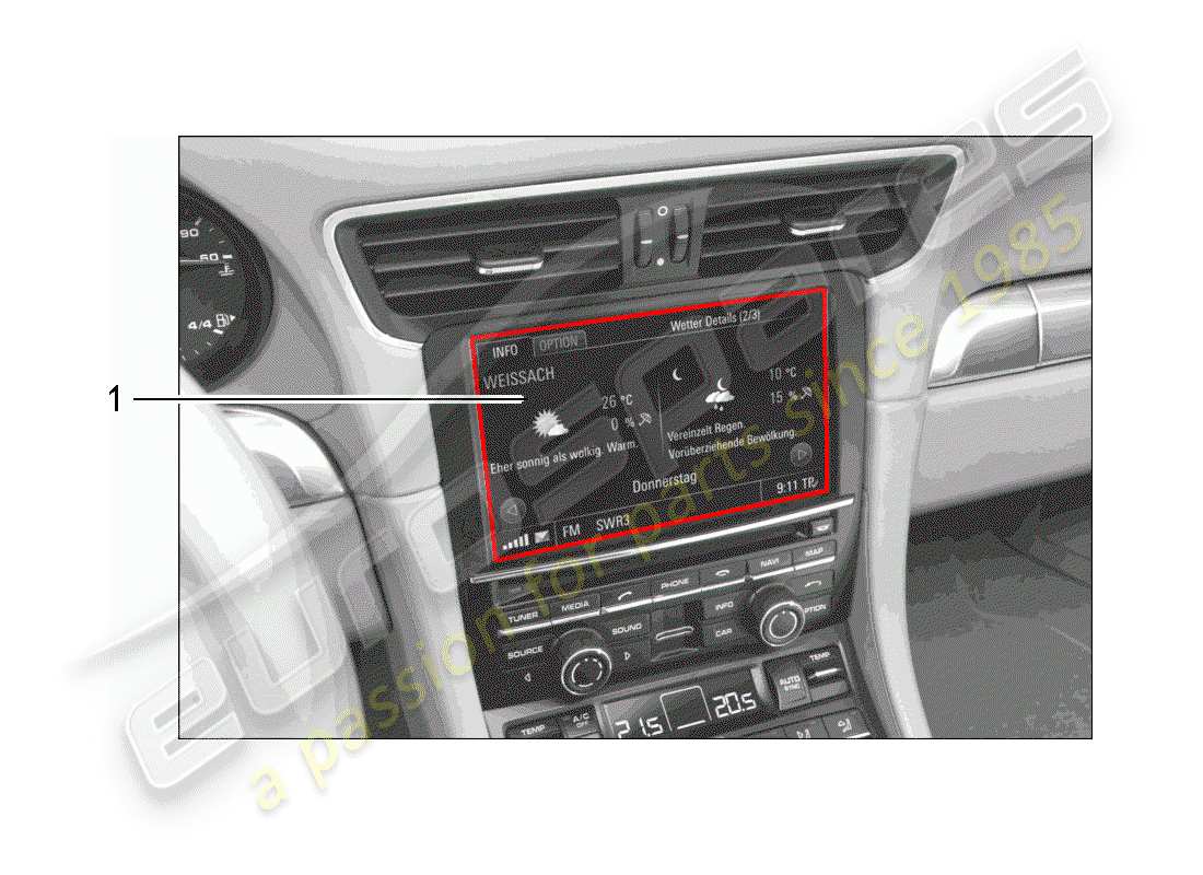 Porsche Tequipment 98X/99X (2020) software Part Diagram