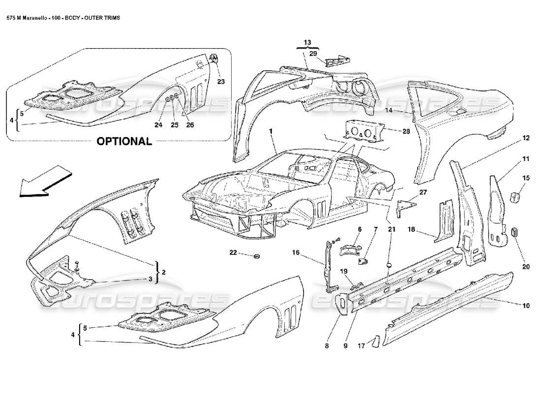 Part diagram containing part number 65218200