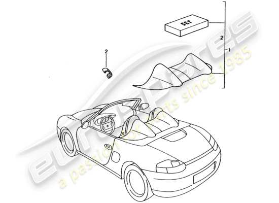 a part diagram from the Porsche Tequipment catalogue (1988) parts catalogue
