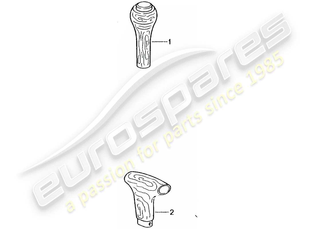 Porsche Tequipment catalogue (1996) selector lever Part Diagram