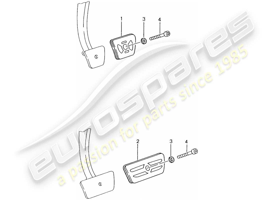 Porsche Tequipment catalogue (1998) vertical pedal adjustment Part Diagram