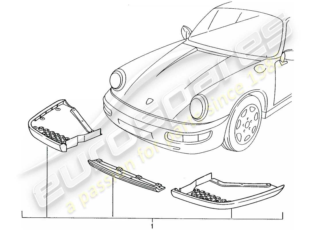 Porsche Tequipment catalogue (2004) FRONT SPOILER Part Diagram