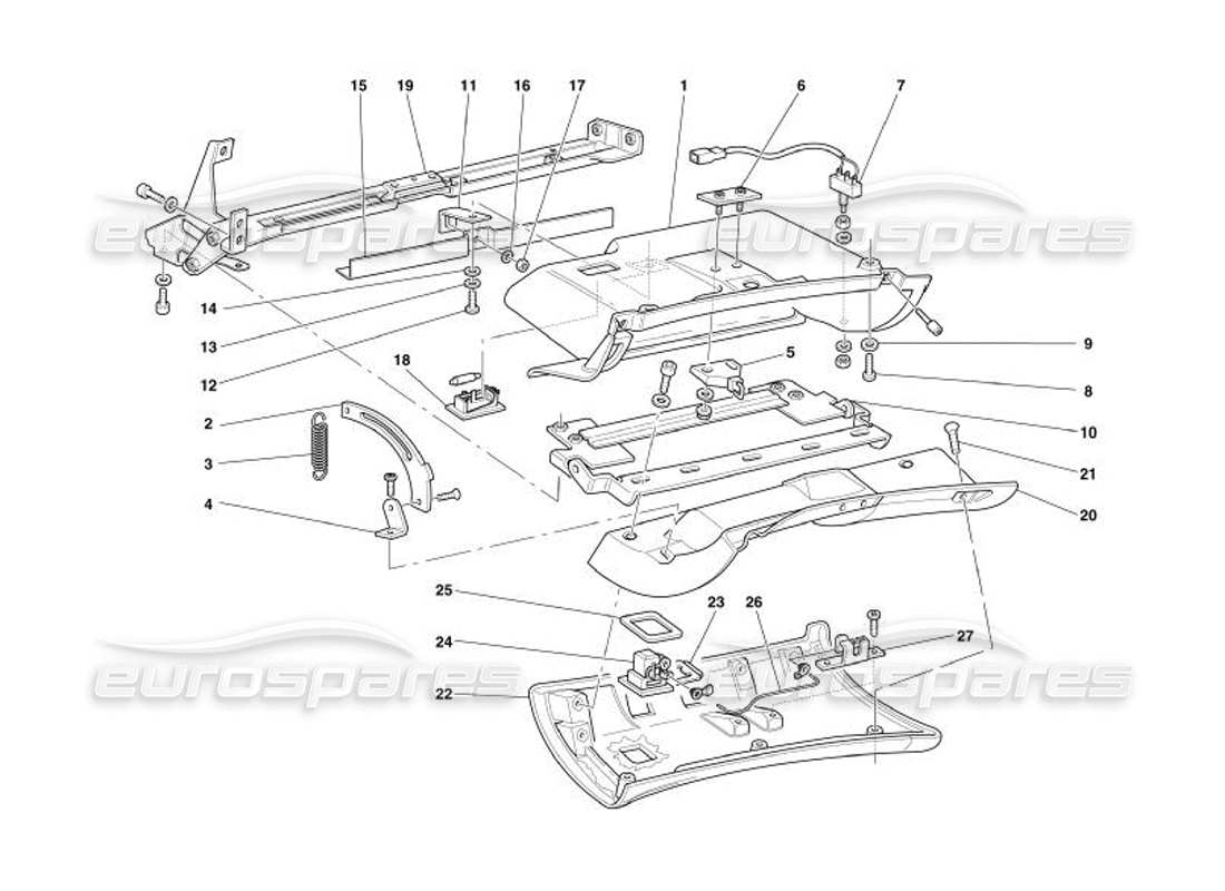 Ferrari 575 Superamerica Dashboard Drawer Part Diagram