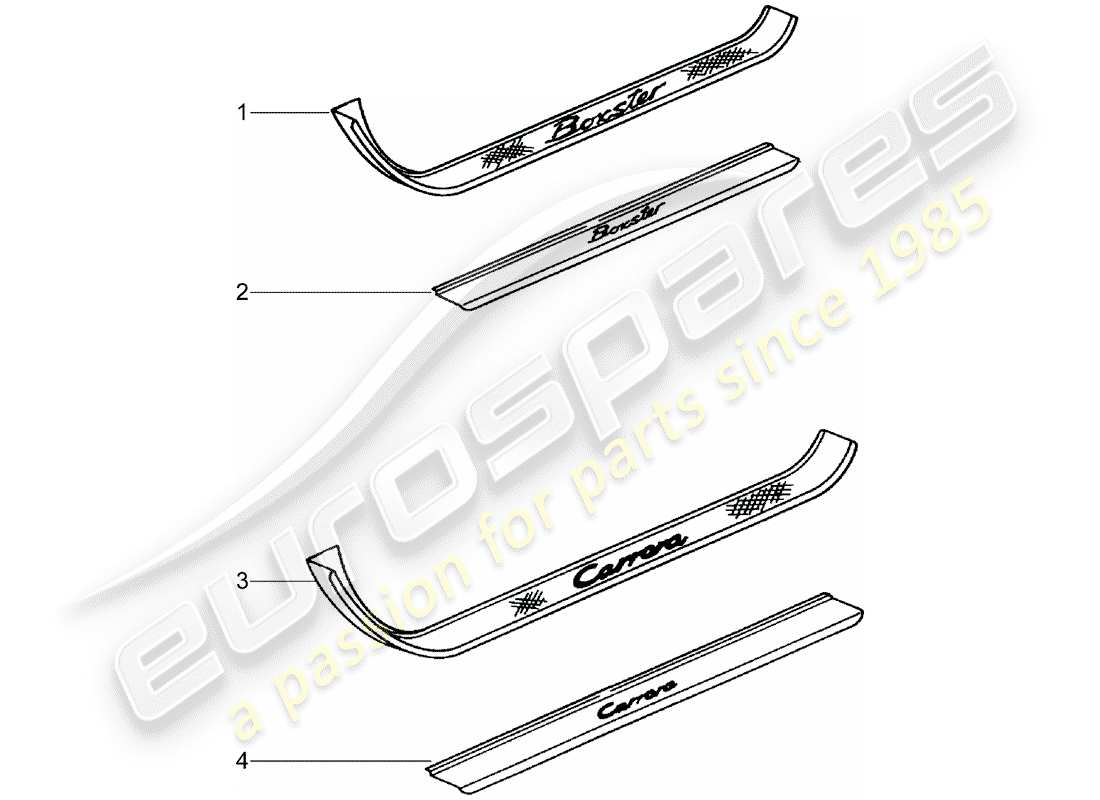 Porsche Tequipment catalogue (2012) scuff plate - sill panel Part Diagram