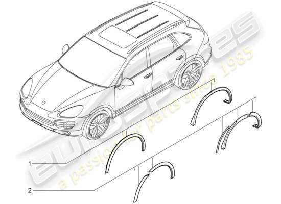 a part diagram from the Porsche Tequipment Cayenne (2009) parts catalogue