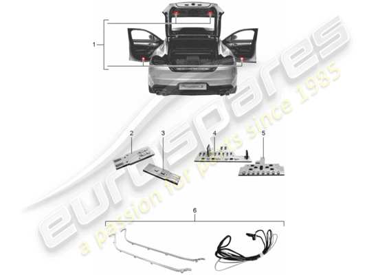 a part diagram from the Porsche Tequipment Panamera (2010) parts catalogue