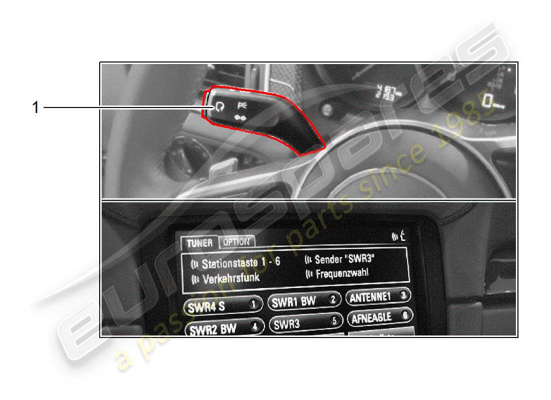 Porsche Tequipment Panamera (2017) LANGUAGE SELECTION Part Diagram