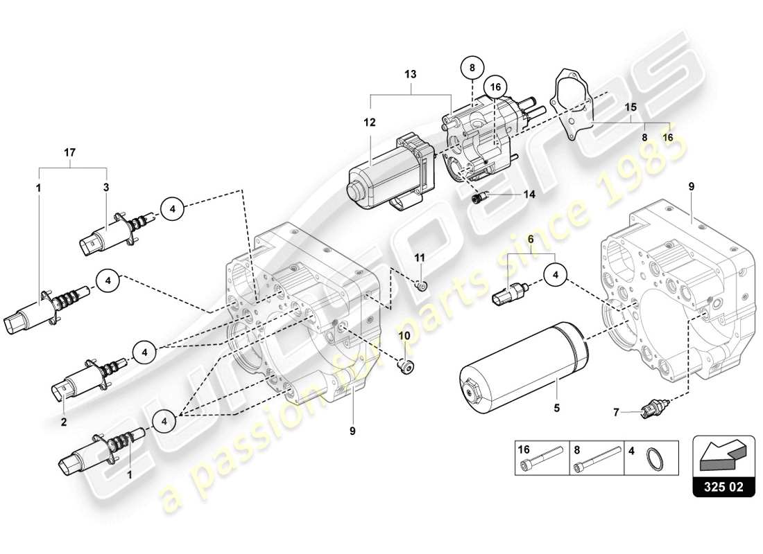 Lamborghini LP720-4 Coupe 50 (2014) HYDRAULICS CONTROL UNIT Part Diagram