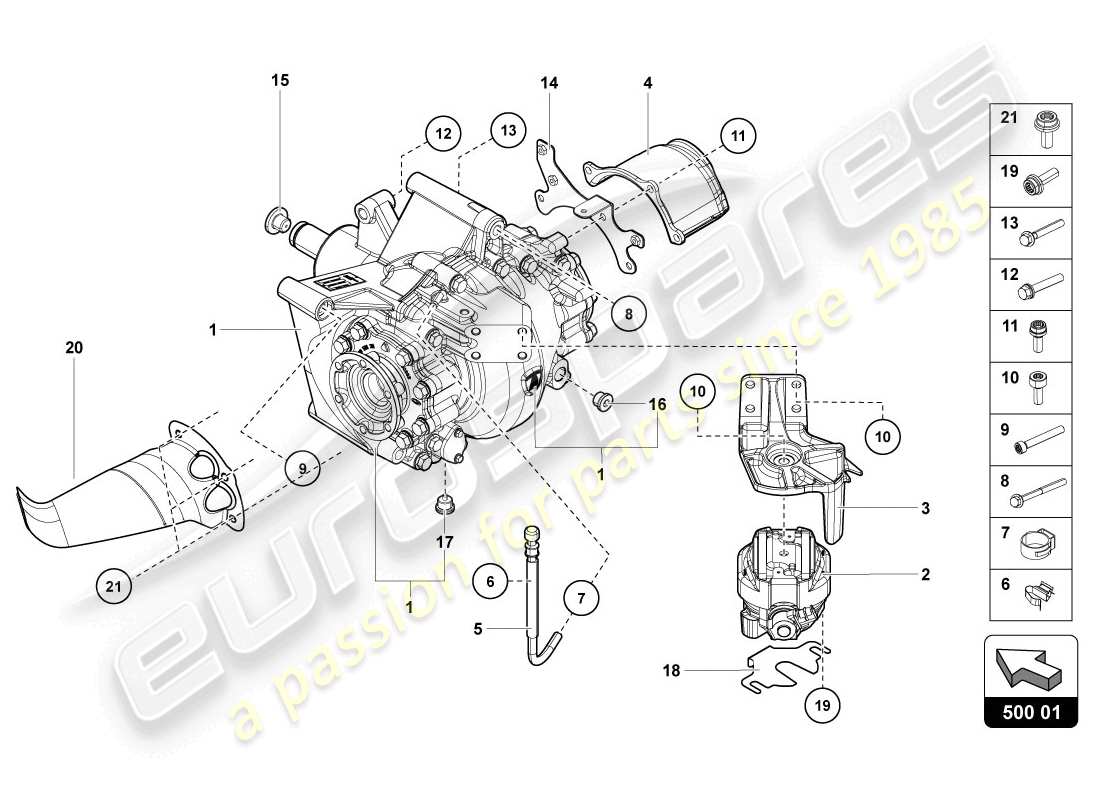 Lamborghini LP720-4 Coupe 50 (2014) DIFFERENTIAL Parts Diagram