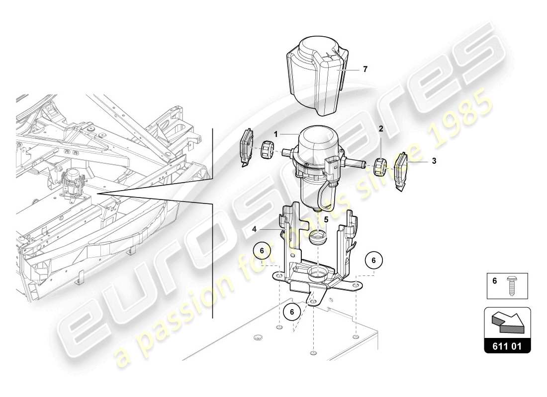 Lamborghini LP720-4 Coupe 50 (2014) VACUUM PUMP FOR BRAKE SERVO Parts Diagram