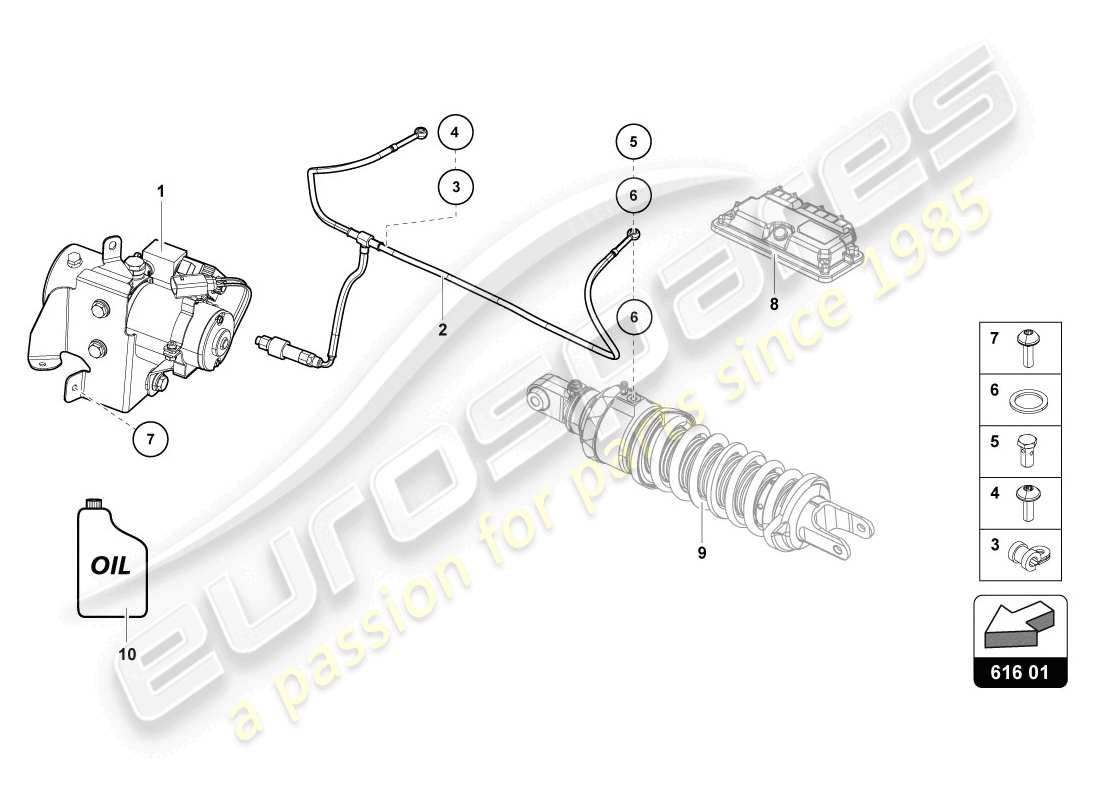 Lamborghini LP720-4 Coupe 50 (2014) LIFTING DEVICE Part Diagram