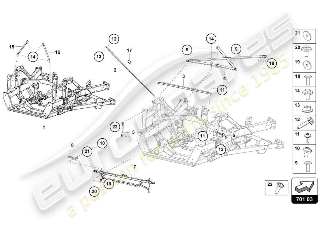 Lamborghini LP720-4 Coupe 50 (2014) TRIM FRAME REAR PART Parts Diagram