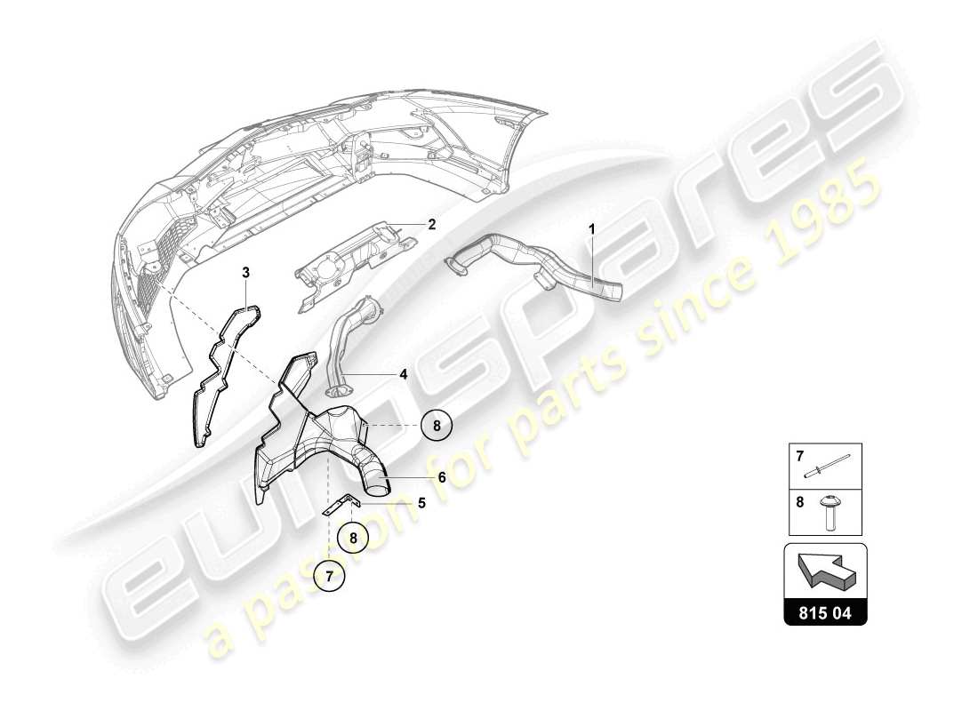 Lamborghini LP720-4 Coupe 50 (2014) AIR GUIDE Part Diagram