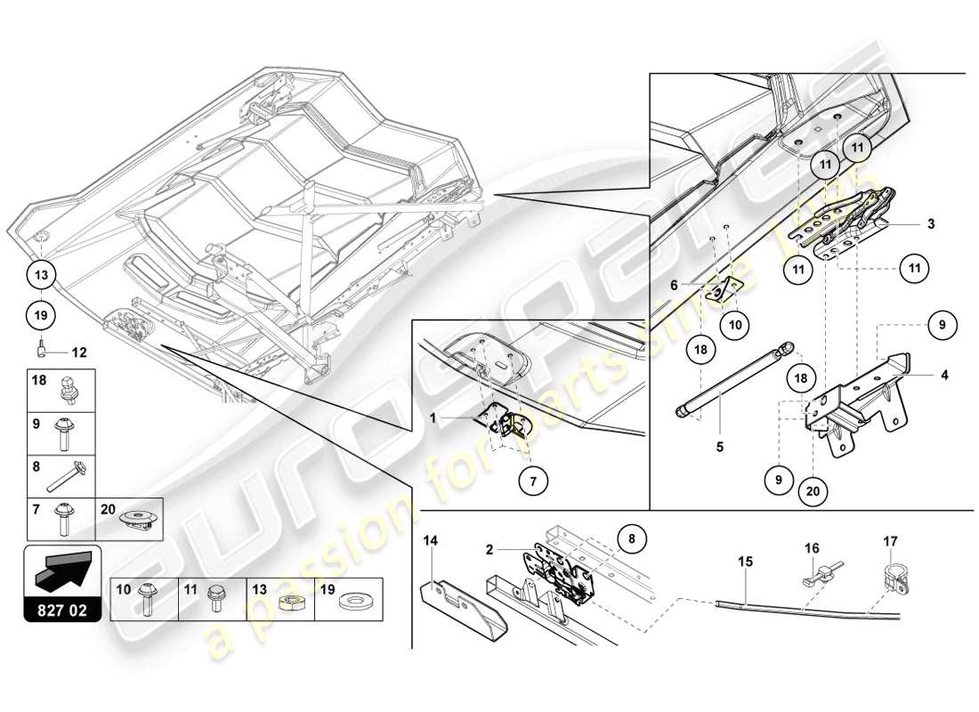 Lamborghini LP720-4 Coupe 50 (2014) ENGINE COVER WITH INSP. COVER Part Diagram