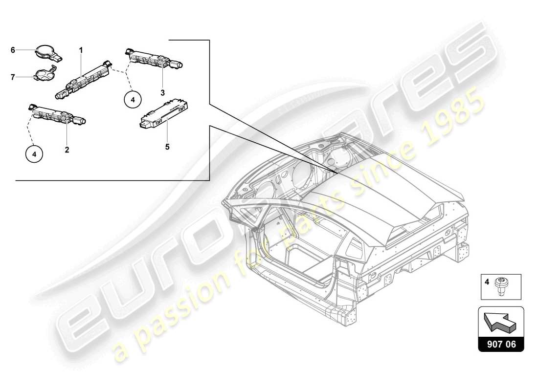 Lamborghini LP720-4 Coupe 50 (2014) aerial Parts Diagram
