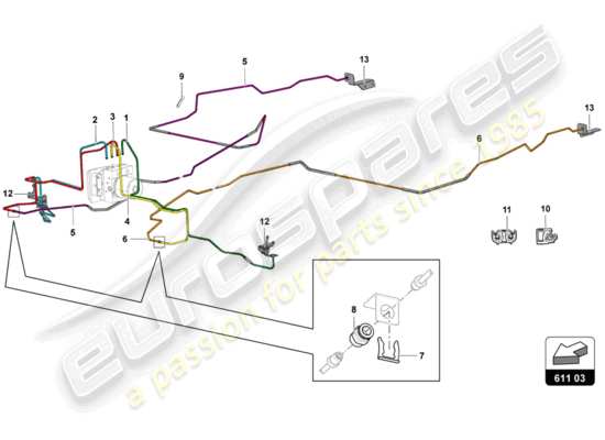 a part diagram from the Lamborghini LP720-4 Coupe 50 (2014) parts catalogue