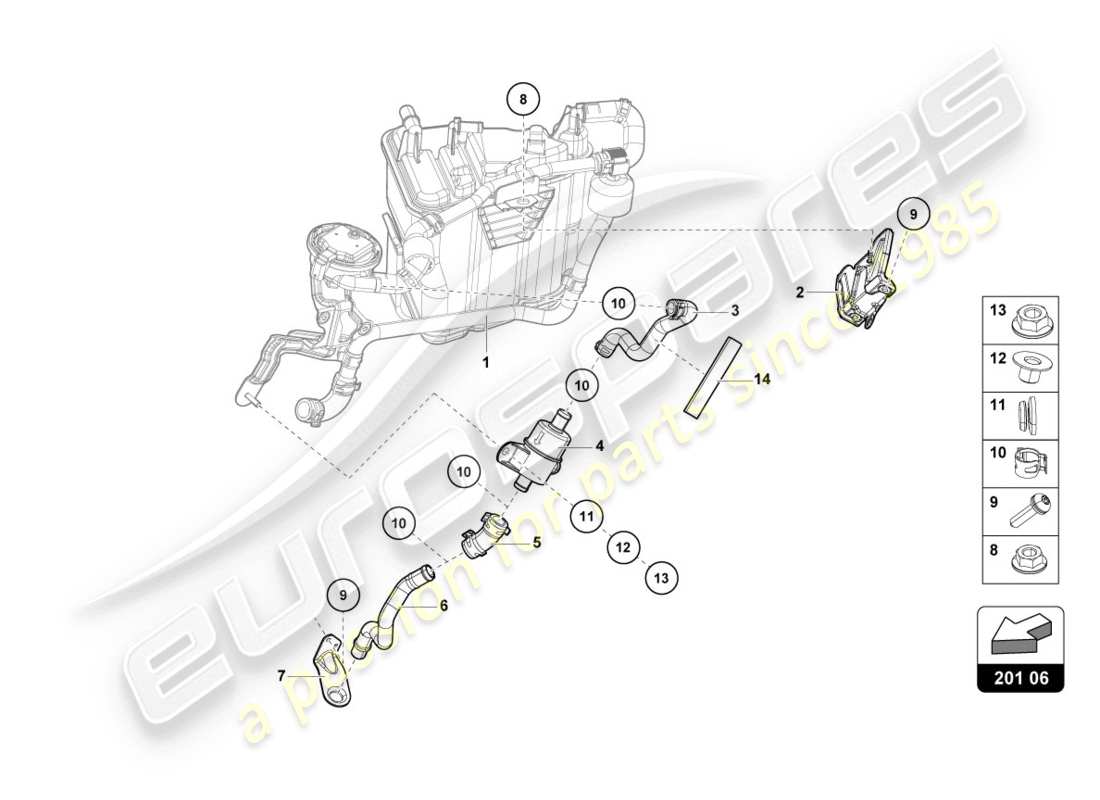 Lamborghini Evo Coupe 2WD (2020) ACTIVATED CHARCOAL CONTAINER Part Diagram