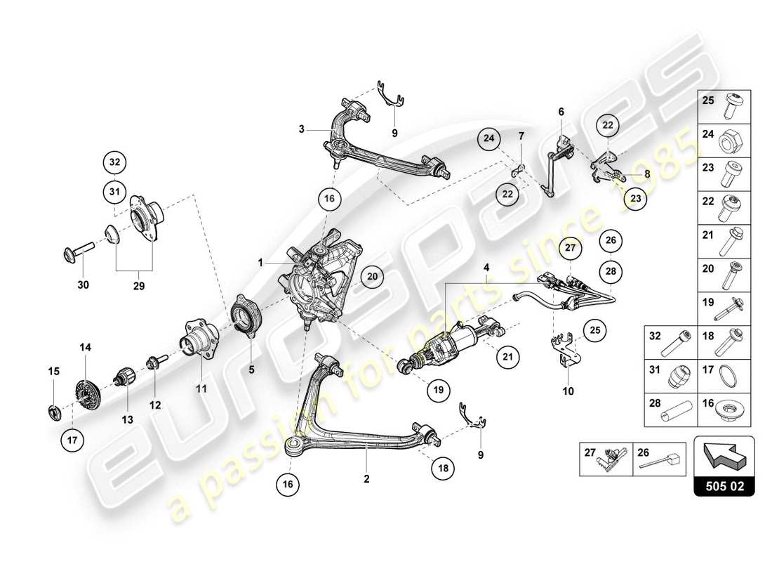 Lamborghini Evo Coupe 2WD (2020) GUIDE Part Diagram