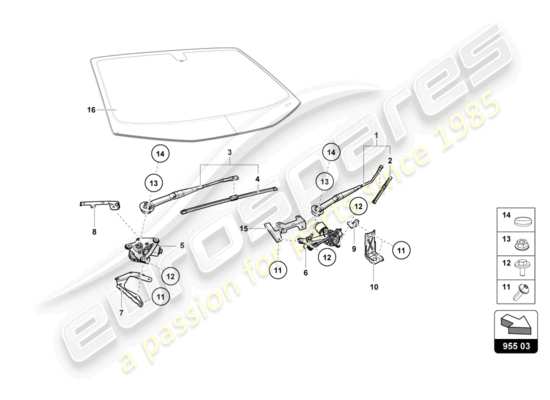 a part diagram from the Lamborghini Evo Coupe 2WD (2020) parts catalogue