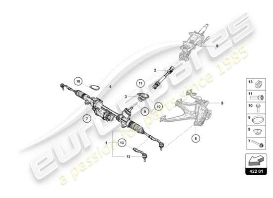 a part diagram from the Lamborghini LP610-4 Coupe (2019) parts catalogue
