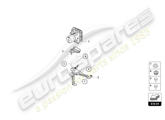 a part diagram from the Lamborghini Huracan LP580 parts catalogue
