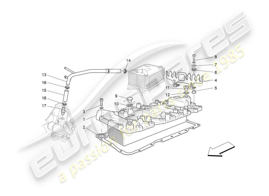 Maserati GranTurismo (2011) HEAT EXCHANGER Part Diagram