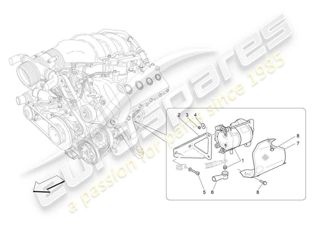 Maserati GranTurismo (2011) electronic control: engine ignition Part Diagram