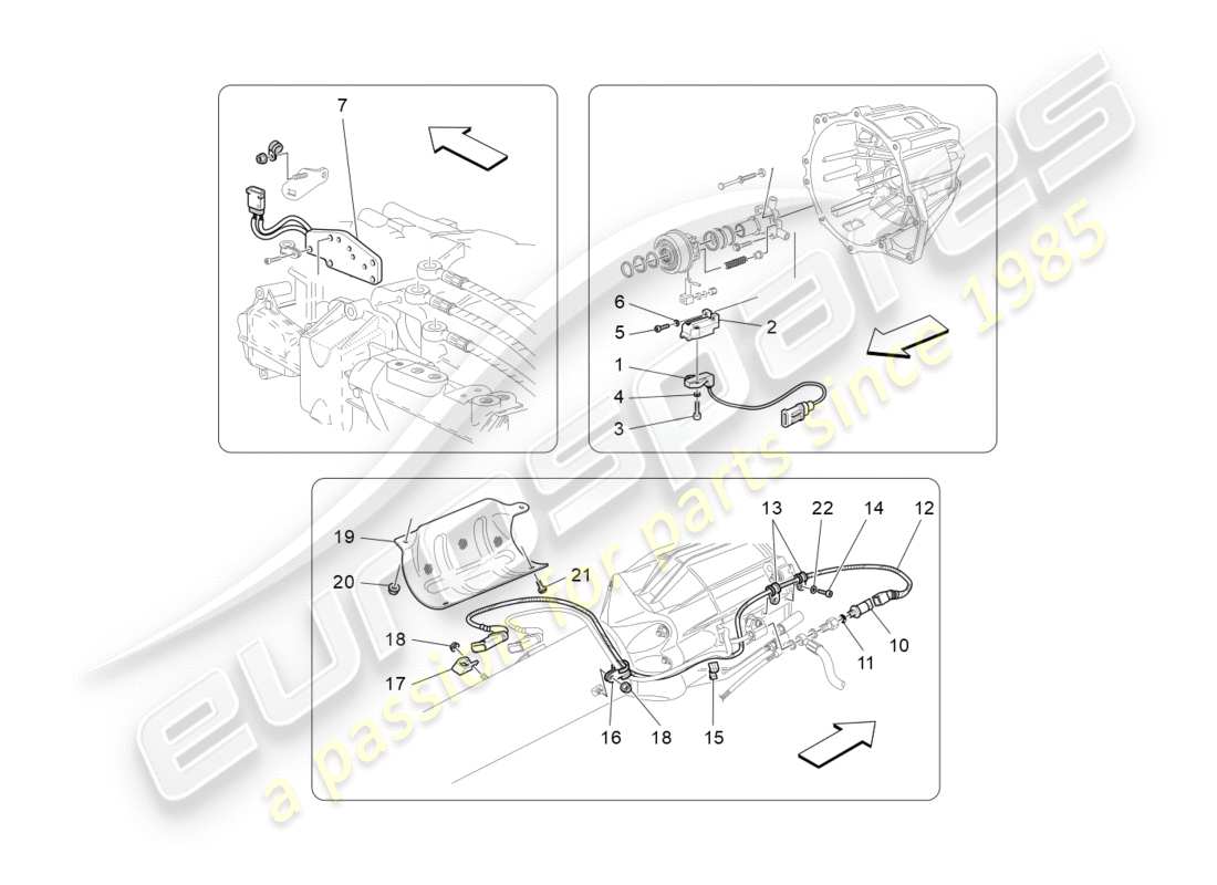 Maserati GranTurismo (2011) Electronic Clutch Control For F1 Gearbox Part Diagram