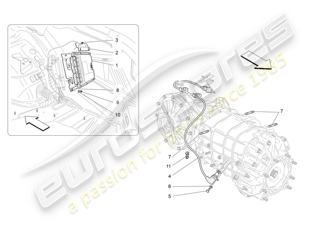 Maserati GranTurismo (2011) ELECTRONIC CONTROL (GEARBOX) Part Diagram