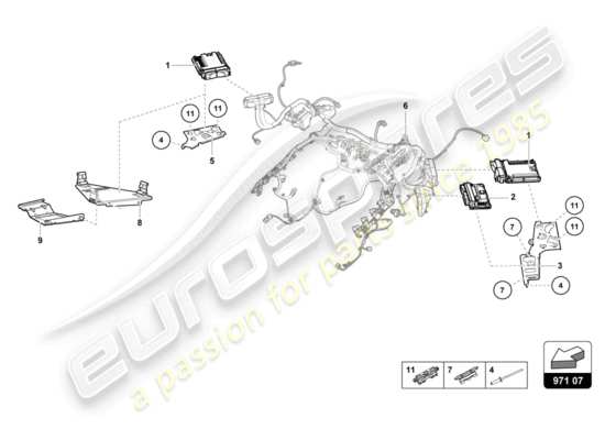 a part diagram from the Lamborghini LP580-2 Spyder (2019) parts catalogue