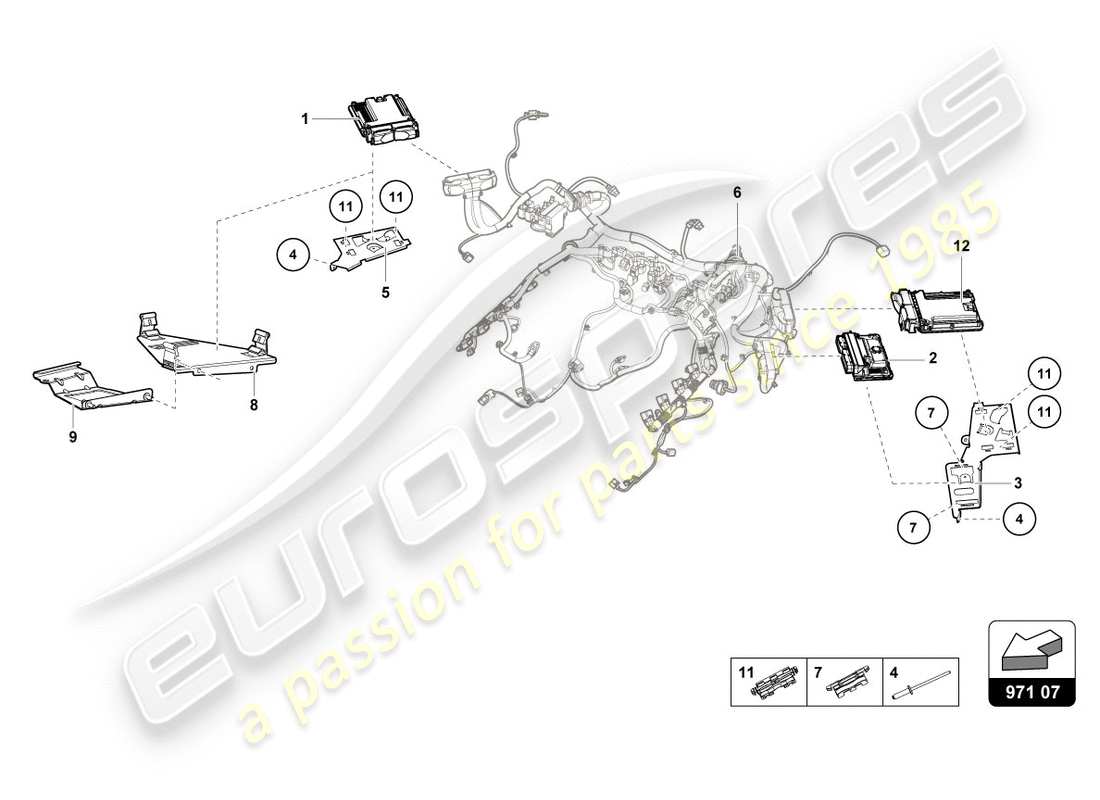 Lamborghini LP610-4 SPYDER (2019) ENGINE CONTROL UNIT Part Diagram