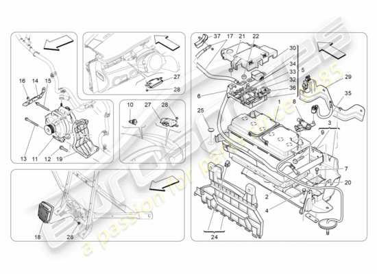a part diagram from the Maserati QTP 3.0 TDS V6 275HP (2015) parts catalogue