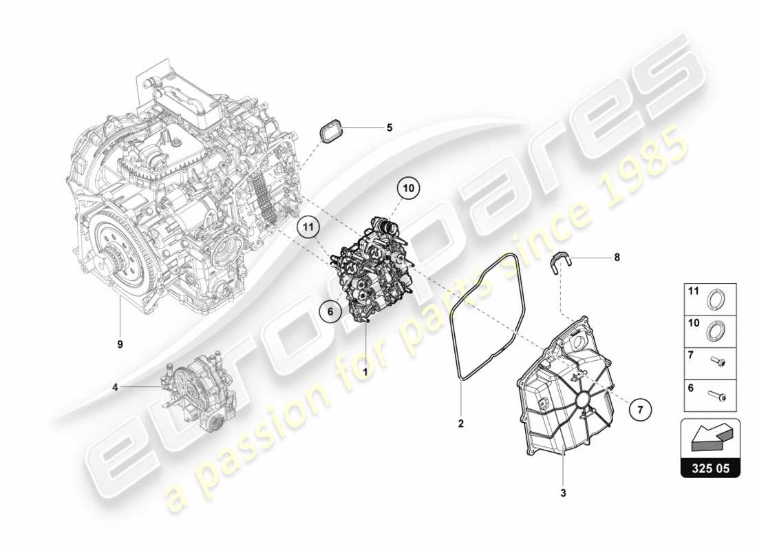 Lamborghini PERFORMANTE COUPE (2019) MECHATRONIC WITH SOFTWARE Part Diagram