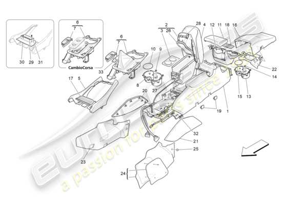 a part diagram from the Maserati GRANTURISMO S (2014) parts catalogue