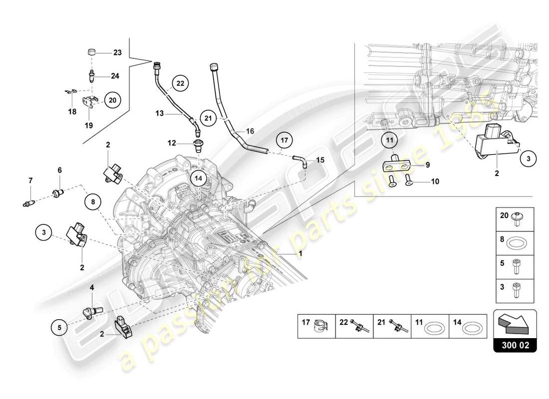 Lamborghini LP700-4 ROADSTER (2017) Sensors Part Diagram