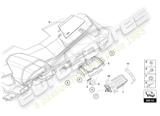 a part diagram from the Lamborghini LP740-4 S COUPE (2019) parts catalogue