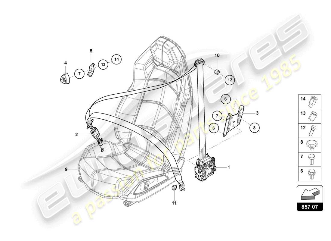 Lamborghini LP740-4 S ROADSTER (2018) 3 Part Diagram