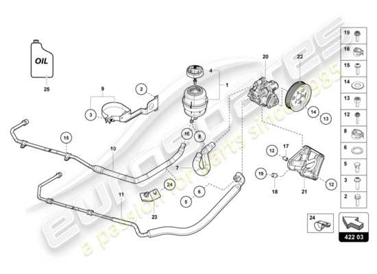 a part diagram from the Lamborghini LP740-4 S ROADSTER (2021) parts catalogue