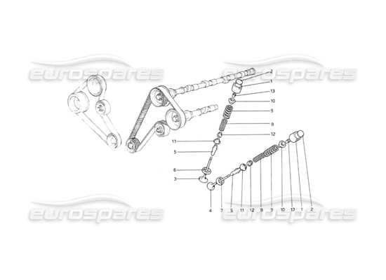 a part diagram from the Ferrari 208 GT4 Dino (1975) parts catalogue