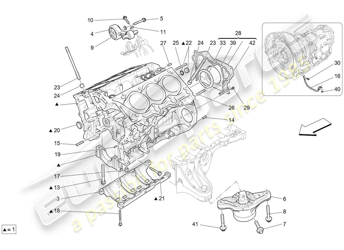 a part diagram from the Ferrari Daytona SP3 parts catalogue