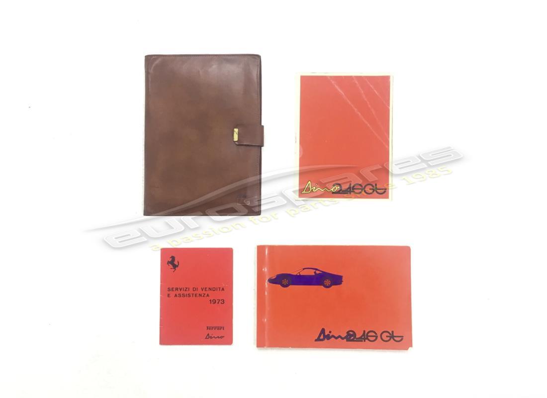 USED Ferrari 246 DINO ORIGINAL COMPLETE HANDBOOK MANUAL POUCH SET . PART NUMBER 9599001401 (1)